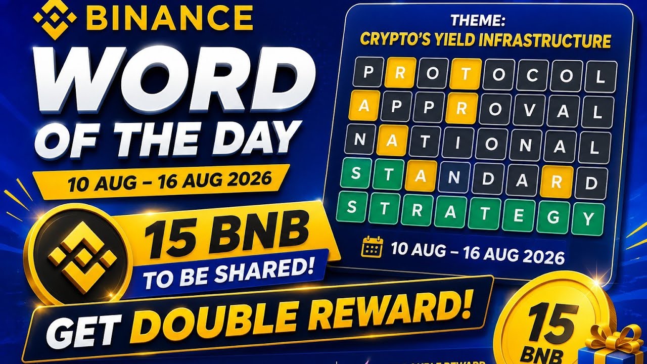 BINANCE WOTD ANSWERS TODAY | 10&ndash;16 AUGUST 2026 All Words Answer | Solve Puzzle Get 15 BNB Reward