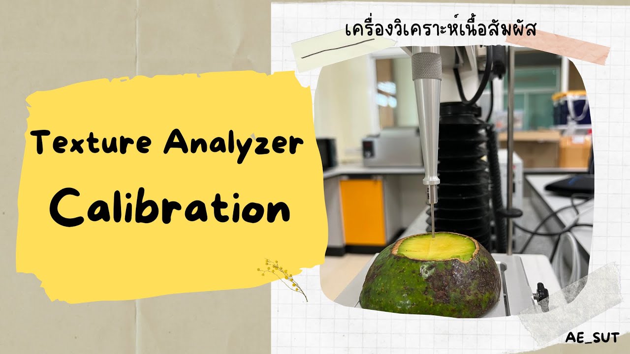 การวิเคราะห์เนื้อสัมผัส Texture analysis การสอบเทียบเครื่องมือวัด Calibration   AE SUT