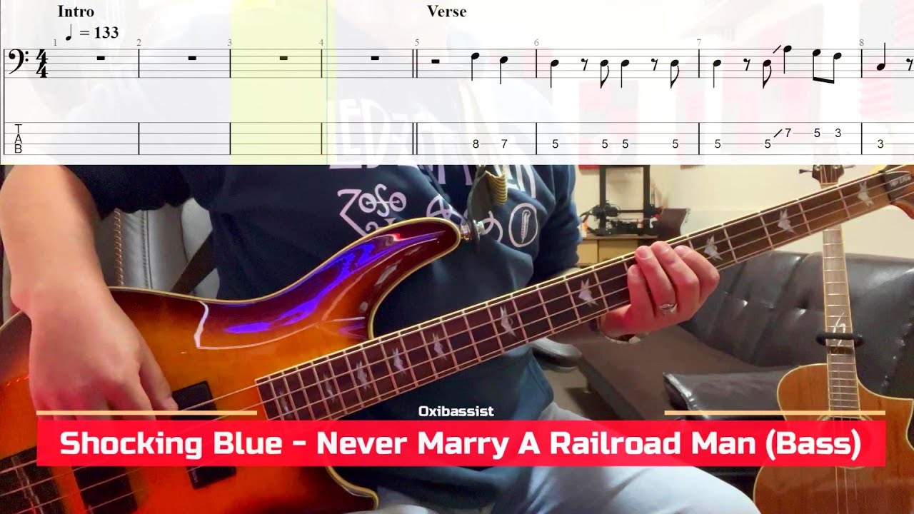 Shocking Blue - Never Marry A Railroad Man (Bass + Tabs)