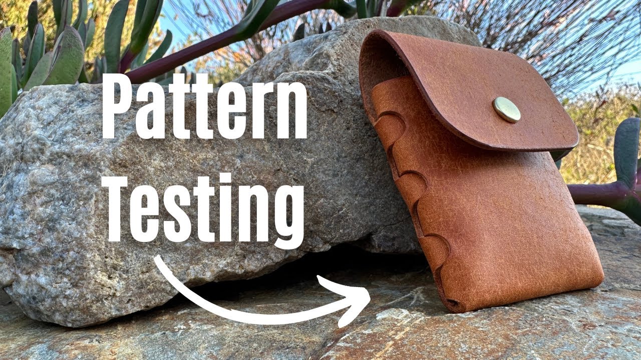SUPER EASY LEATHER STITCHLESS WALLET | Leather Pattern Testing | ASMR | Beginner Leather Craft