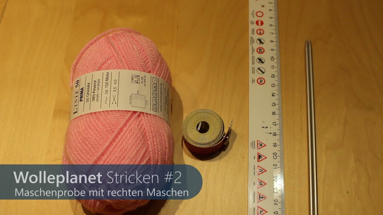 Stricken #2 - Maschenprobe mit rechten Maschen/ kraus rechts