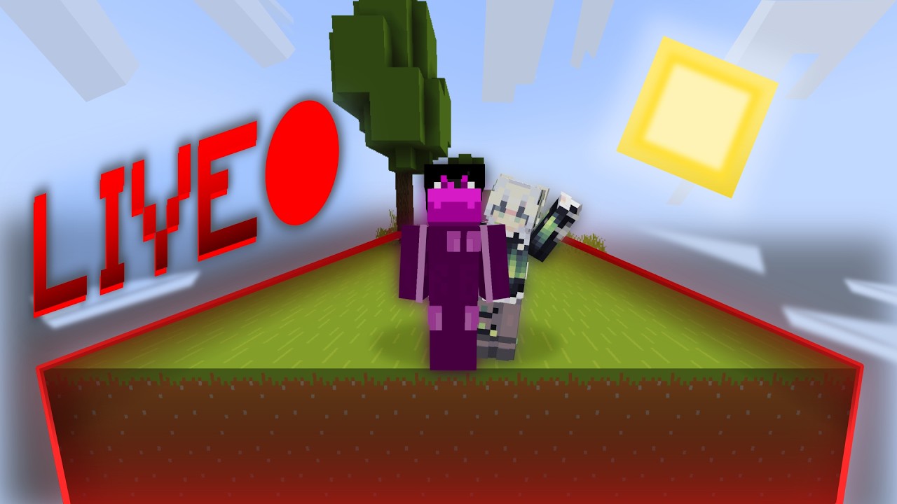 Trapped On One Chunk Minecraft Live 🔴 FT. Oswaldo
