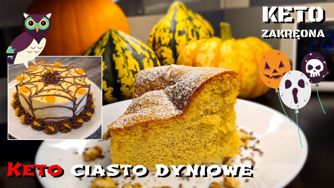 Keto Super Puszyste Ciasto Dyniowe - Edycja Halloween #ketociastodyniowe
