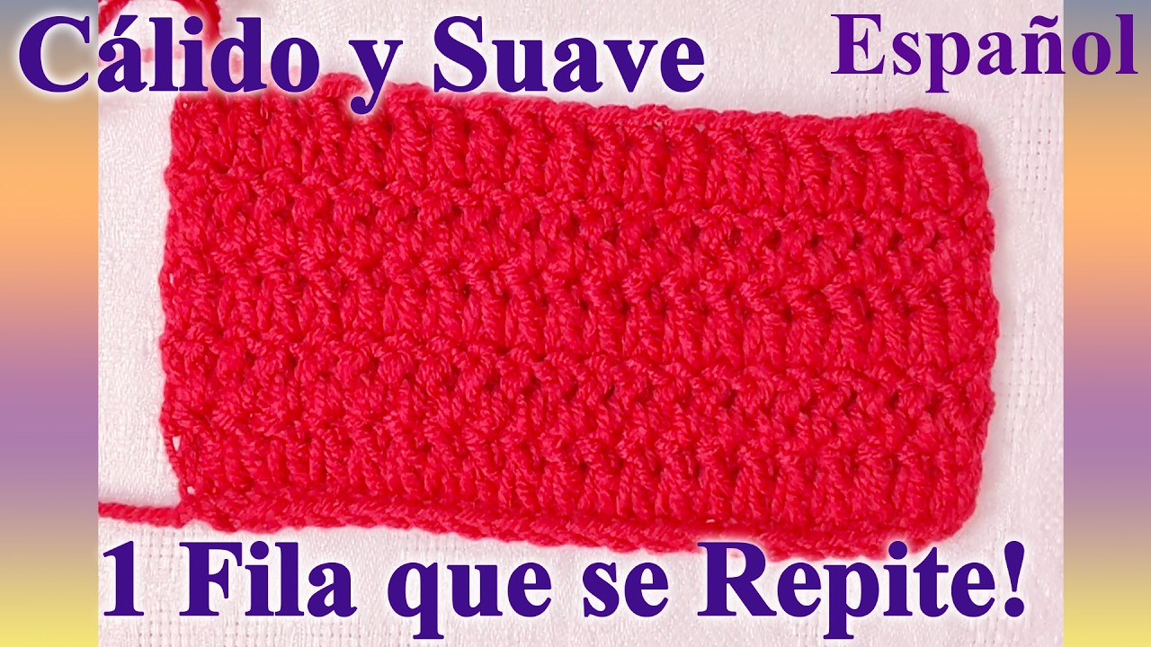 Punto Crochet Súper Fácil Una Fila – Muy Cálido y Suave para Sweaters, Cardigans y Chalecos! ❤️