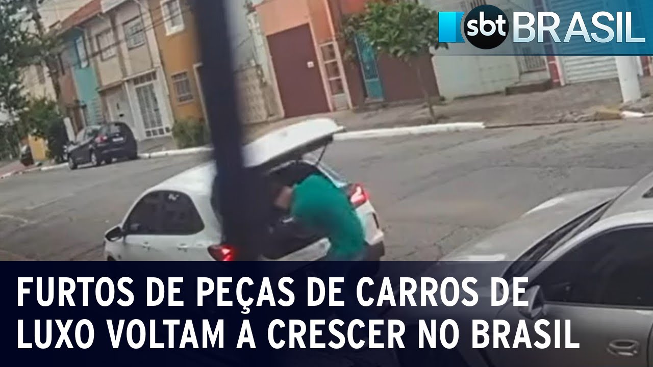 Furtos de peças de carros de luxo voltam a crescer no Brasil | SBT Brasil (05/01/23)
