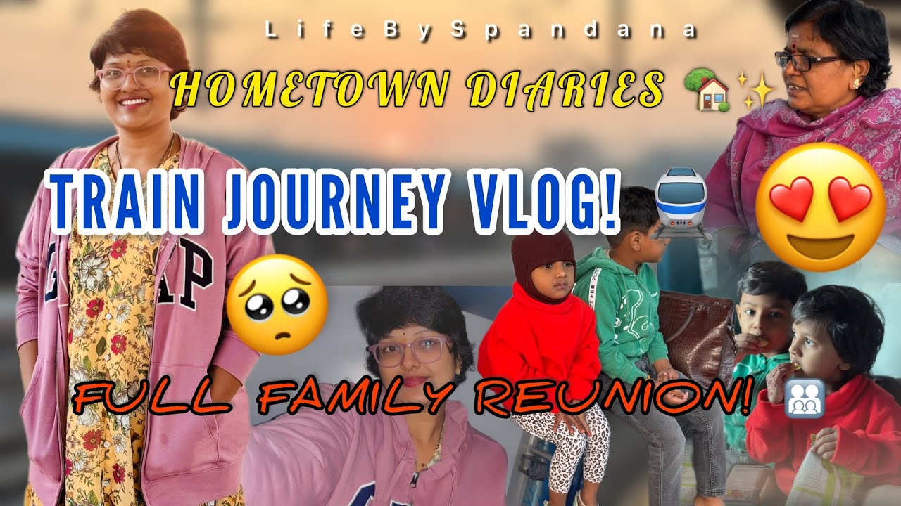 #vlog15  Hometown ki Payanam! 🚆 Kids & In-laws thoo Full Enjoyment❤️ #lifebyspandana #teluguvlogs 