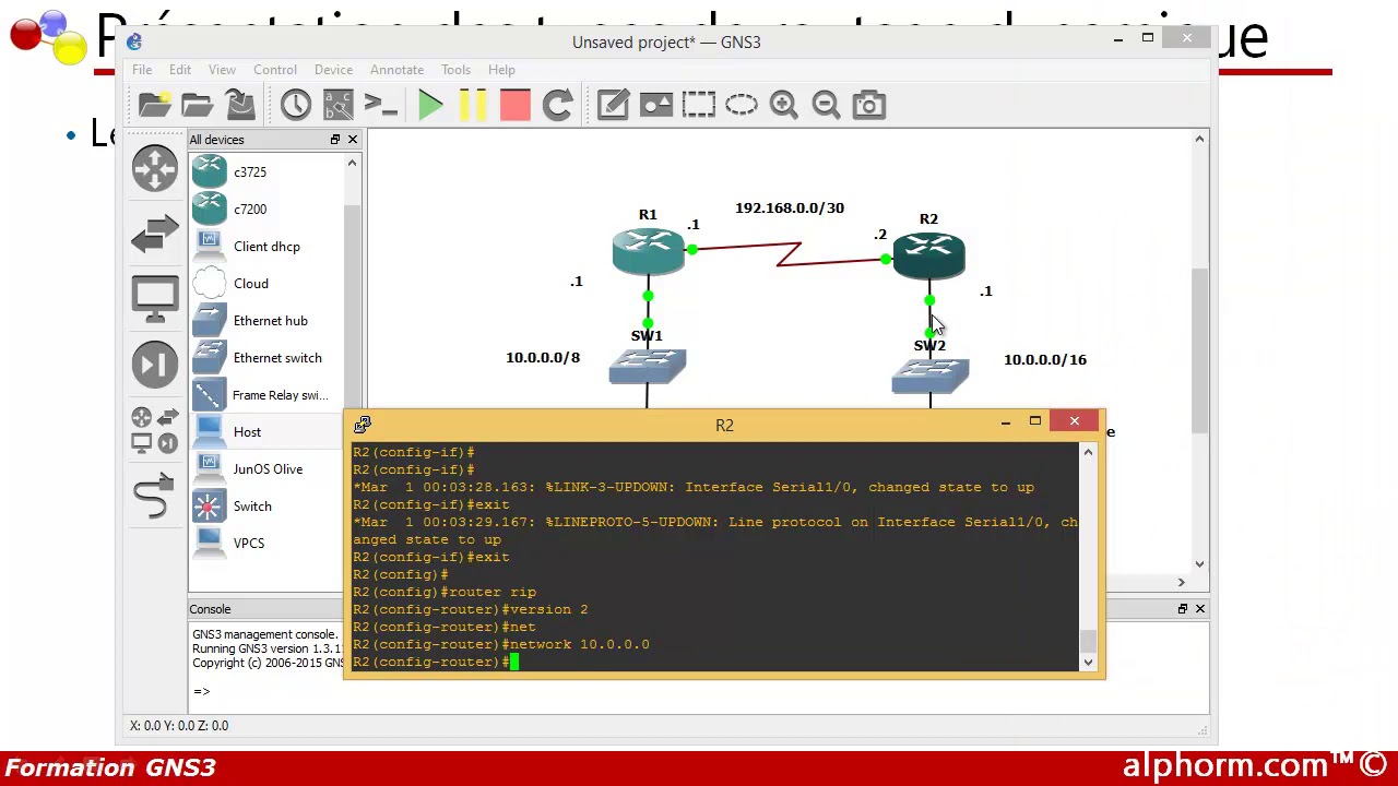 7 Une simple topologie de routage dynamique