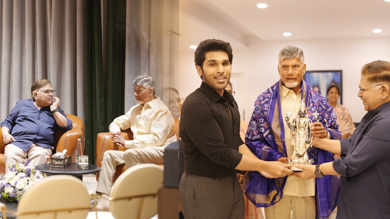 CM Chandrababu Naidu Meets Allu Sirish & Nayanika | Allu Family Meeting | Allu Arjun | FL