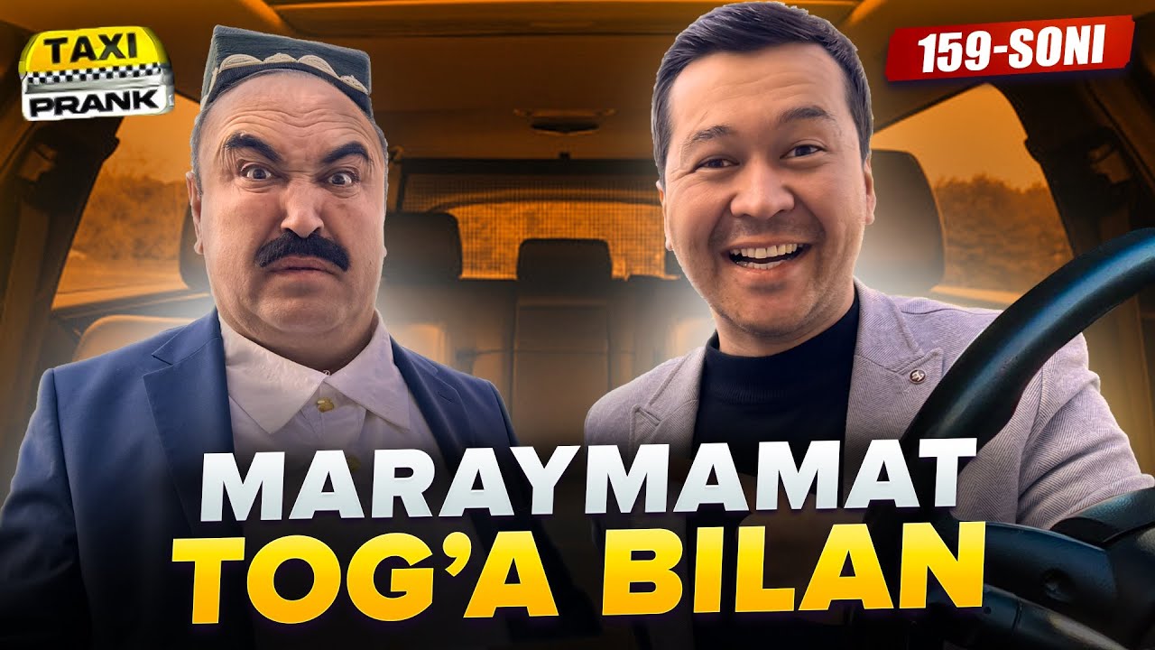 Taksida prank 159-soni🚖 Qalpoq hajviy ko’rsatuvi ijodkori Rahmonali Suropov (Maraymamat)tog’a bilan😃