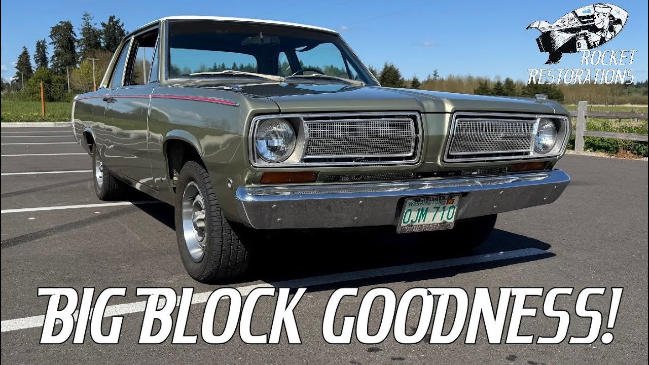 Green Bean For Sale! Big Block 383 2 Door Post 1968 Plymouth Valiant Clean Original California Car!