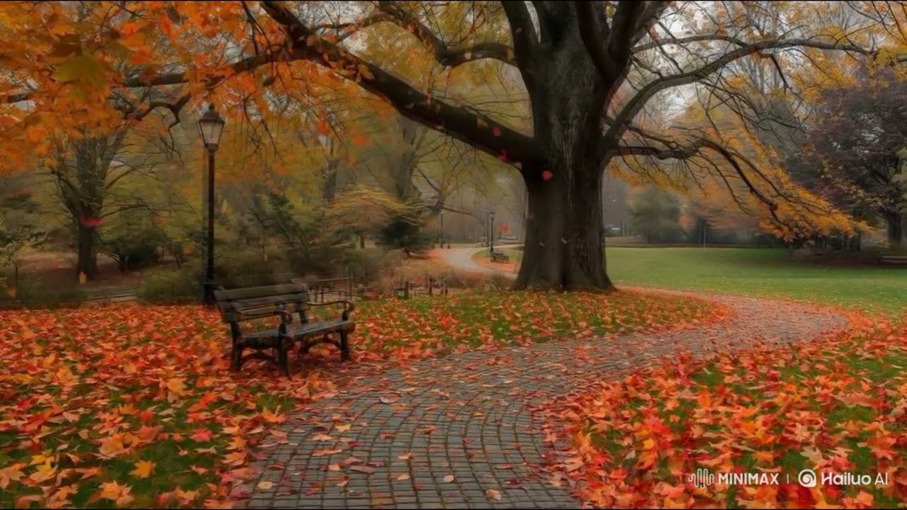 The Perfect Autumn Day | Lo-Fi Jazz & Rainy Park Ambience