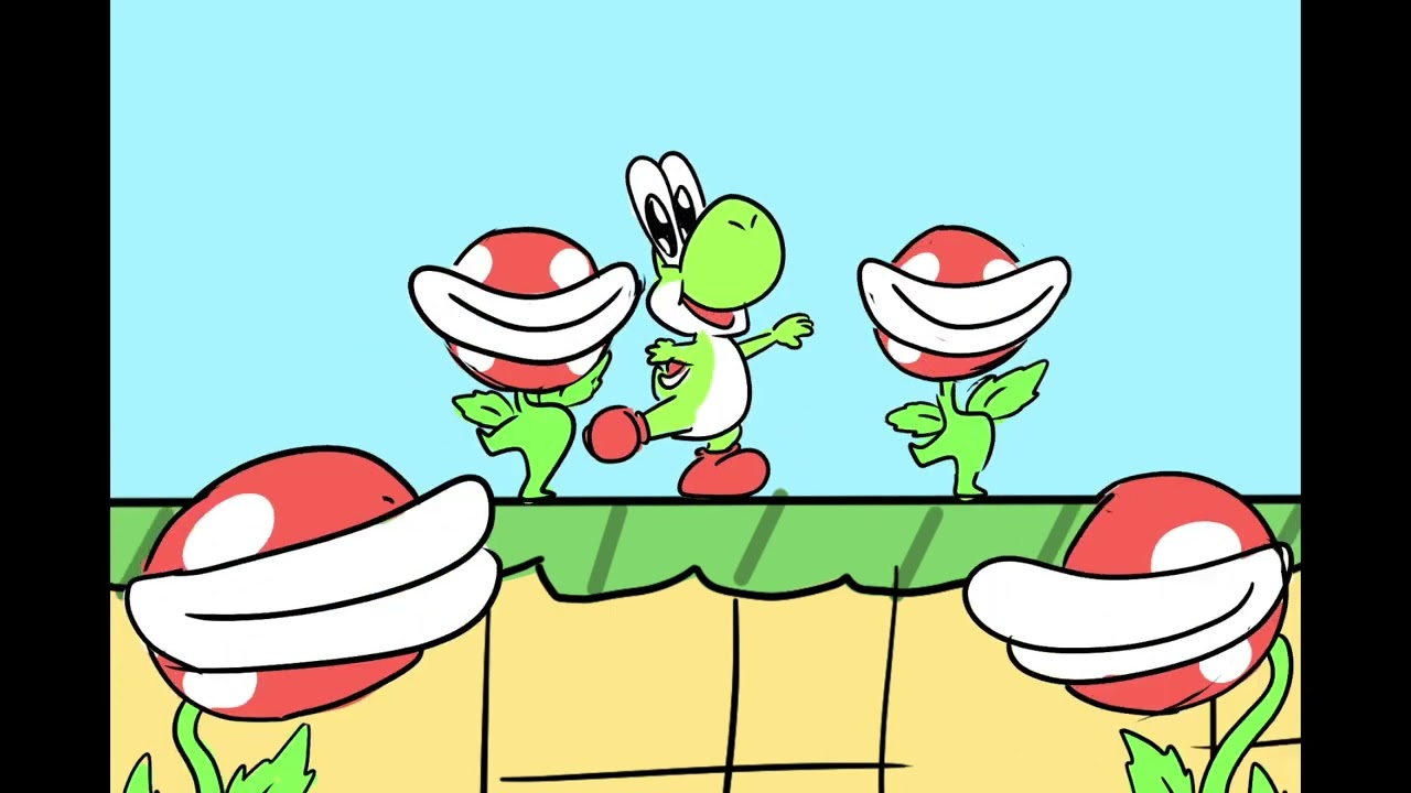 piranha plants on parade animated