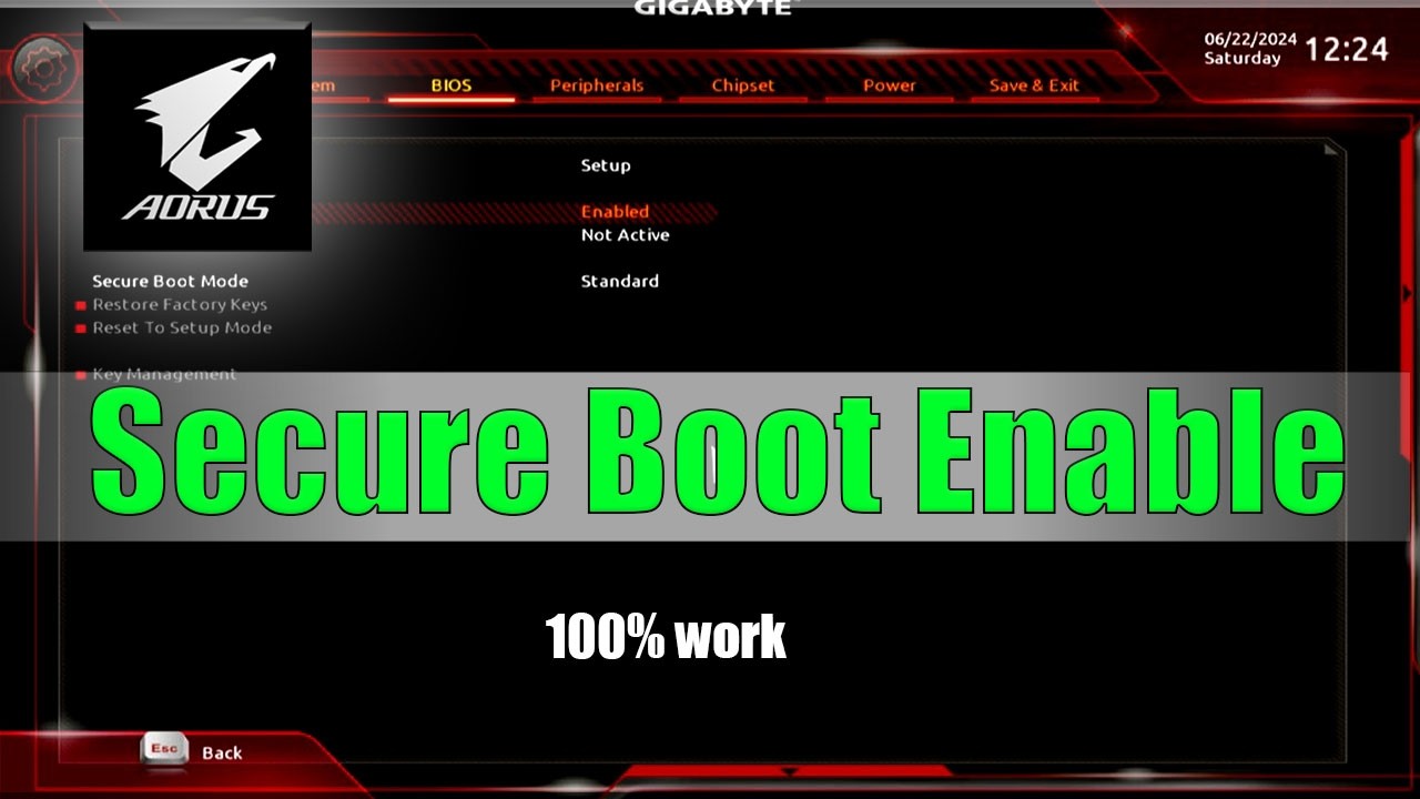 How to Enable Secure Boot on AORUS Motherboard