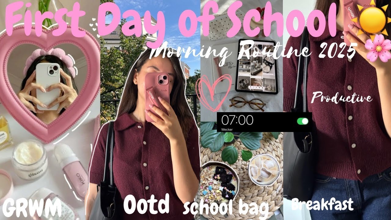 Back to School Prep Ep.4 🌸Morning Routine| GRWM, OOTD, School Bag 💄👗🎒| العودة للروتين و الإنتاجية 📚🏫