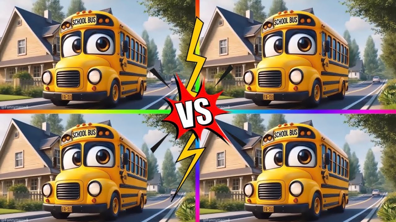 School Bus Eater Coffin Dance Color Battle !