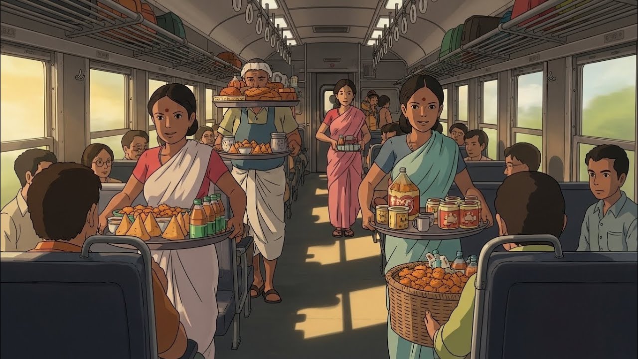 Monsoon Train Journey India 🚆🌧️ | Nostalgic Rain Sounds (Ghibli Animation)