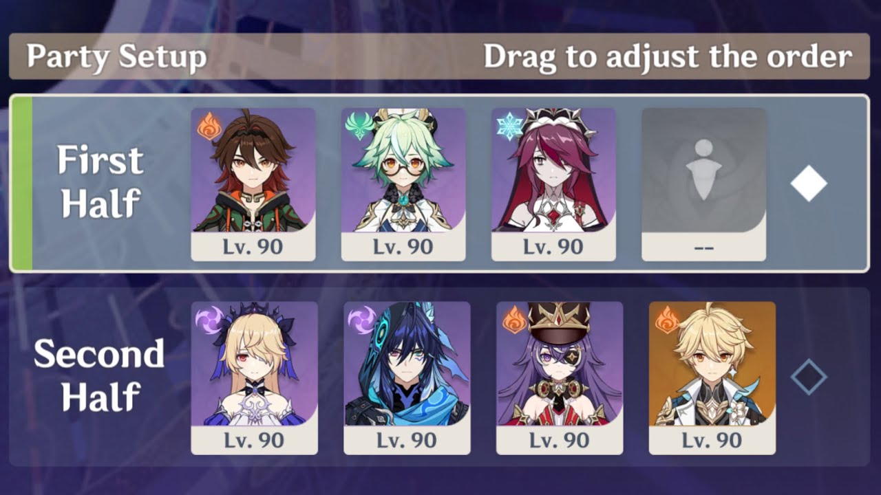 [6.4 Abyss] Four Stars Only + Traveler (No Swap)