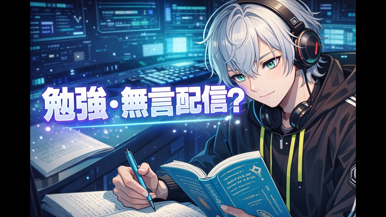 [⚙勉強配信⚙] 無言あり！勉強配信パート2！[男性VTuber][全肯定][新人VTuber][生配信][生放送]