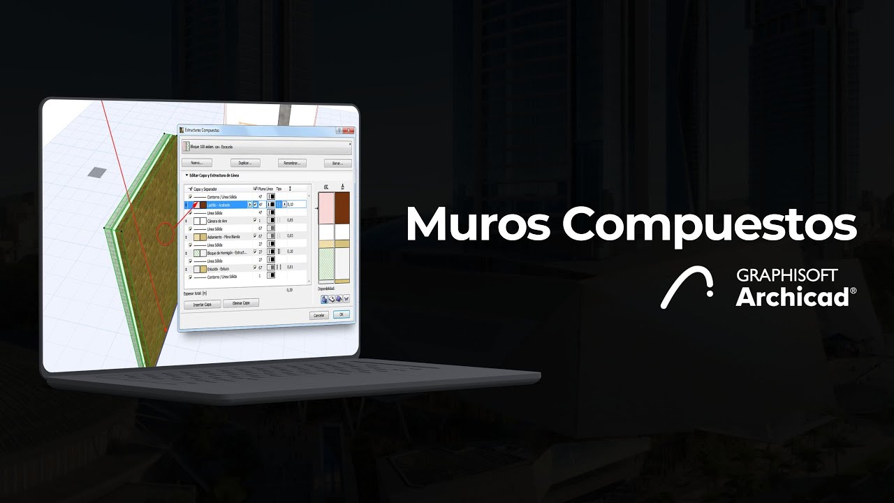Muros Compuestos en Archicad: Cómo Utilizarlos y Personalizarlos