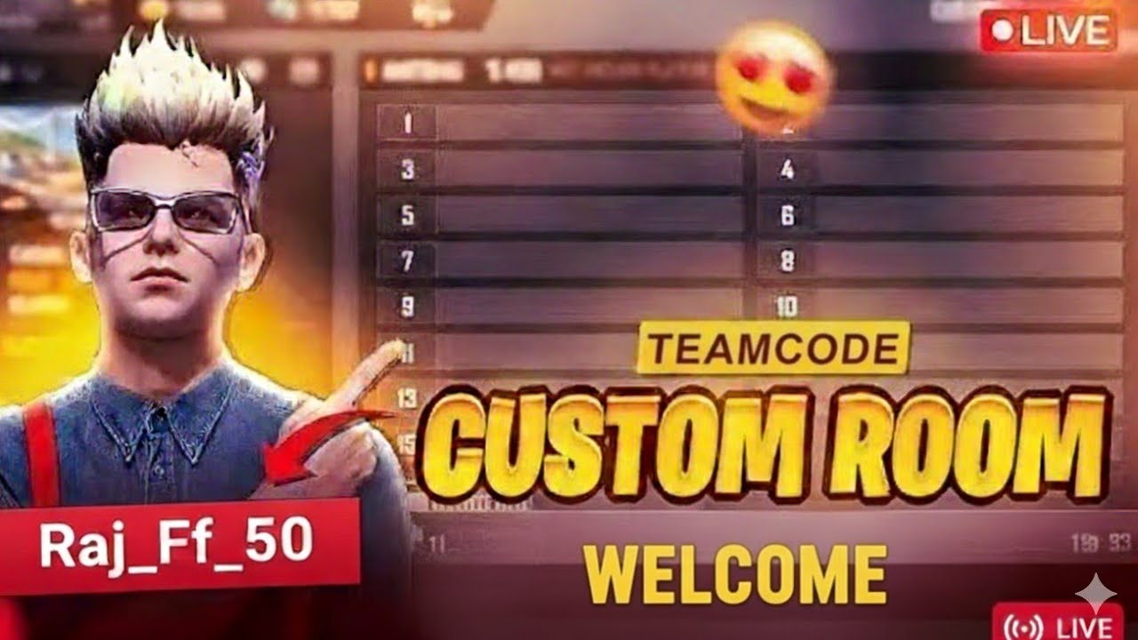 FREE FIRE LIVE: Play with Me! 🎮 Team Code & Custom Room | Raj_Ff_50