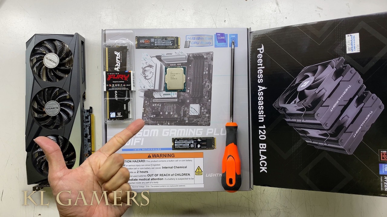 intel Core i7 12700 msi B760M GAMING PLUS WIFI Assassin 120 BLACK GIGABYTE RTX3060 Gaming PC Build