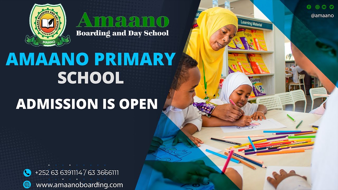 Amaano Primary School | Center for Quality EducationUgu kaalay waxbarasho tayo leh.