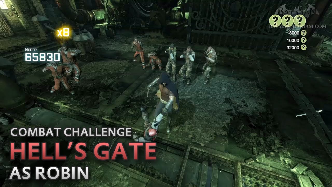 Batman: Arkham City - Hell's Gate [as Robin] - Combat Challenge