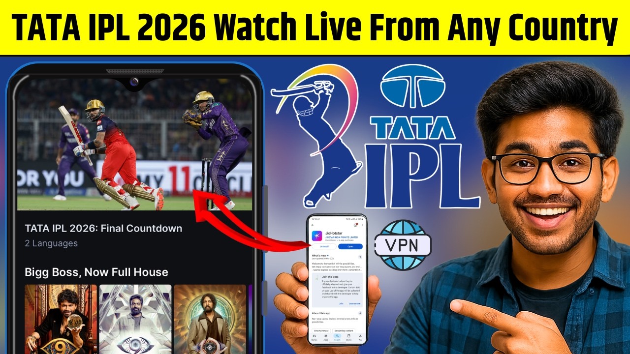 How to Watch TATA IPL 2026 Live From Any Country | Watch TATA IPL Live All Matches Outside India