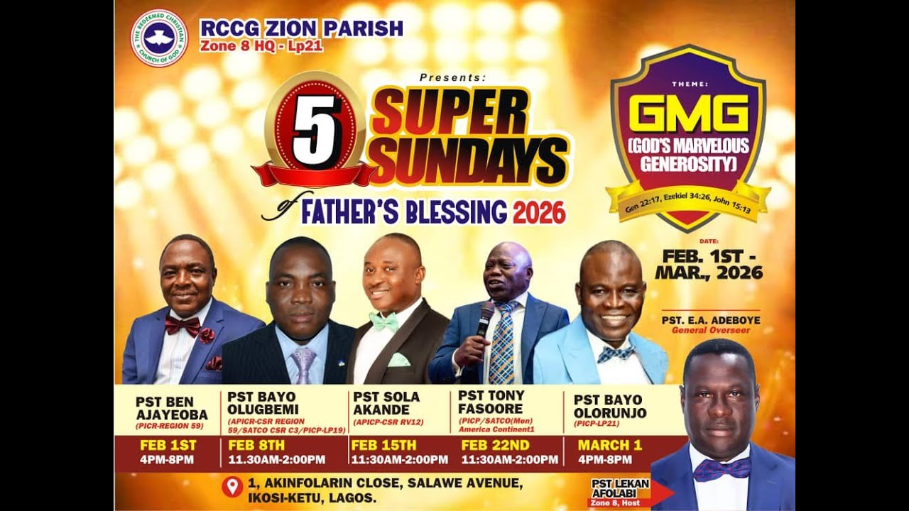 RCCG ZION PARISH ZONE 8 HQ LP 21|| FATHER'S BLESSING DAY 4|| 22nd FEB 2026