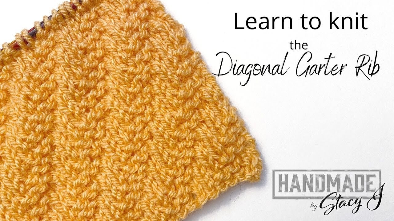 Learn to Knit the Diagonal Garter Rib Stitch - Continental Style