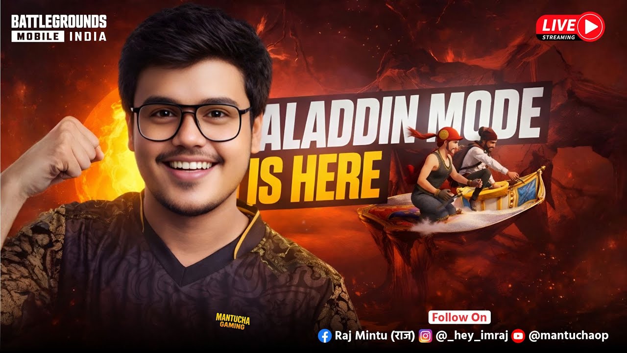 BGMI LIVE 🔴 Aladdin Mode Gameplay | Hindi Live Stream | Mantucha Gaming