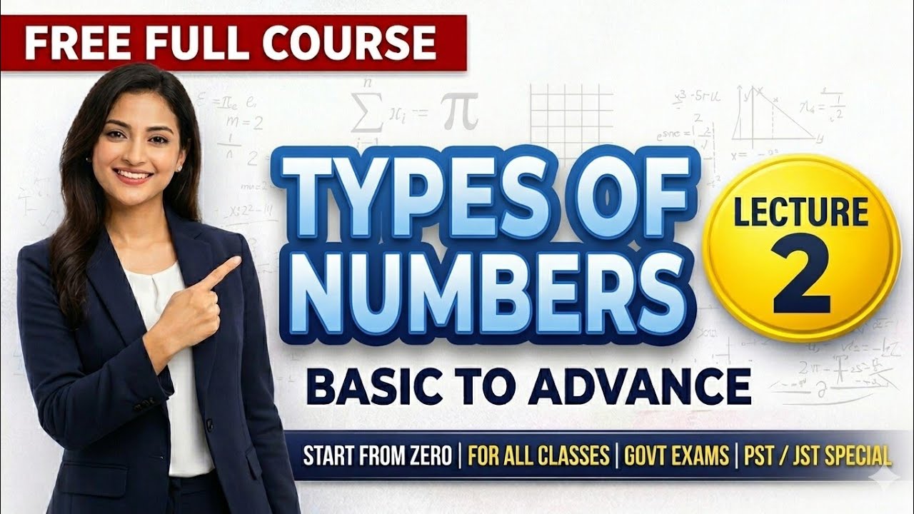 Types of Numbers | Real, Rational, Irrational | Maths Basic to Advance | Lecture 2