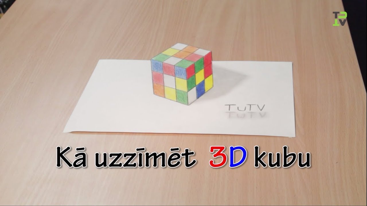Uzzini pirmais kā uzzīmēt 3D kubu