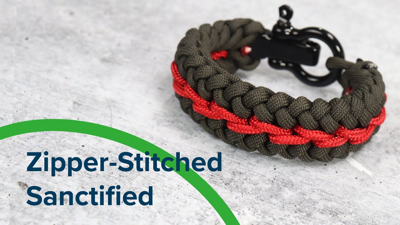 Zipper-Stitched Sanctified Paracord Bracelet