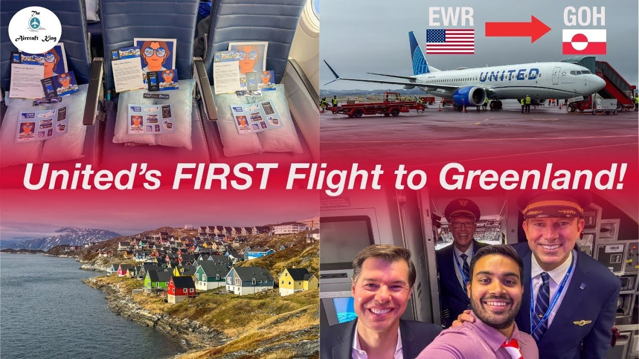 United’s FIRST Flight to Greenland! Newark to Nuuk on the 737 MAX 8 🇬🇱
