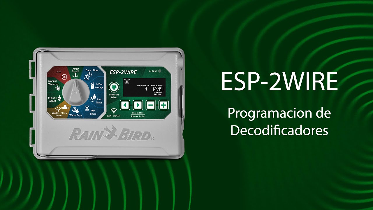 Controlador Rain Bird® ESP-2WIRE Programación de Decodificadores 2W-1