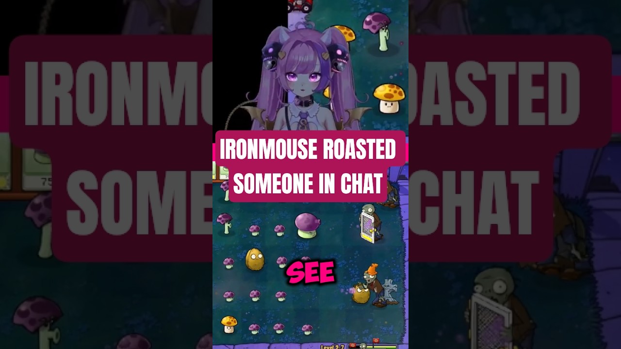 Ironmouse ROASTED Someone In CHAT during Plants VS Zombies Stream!