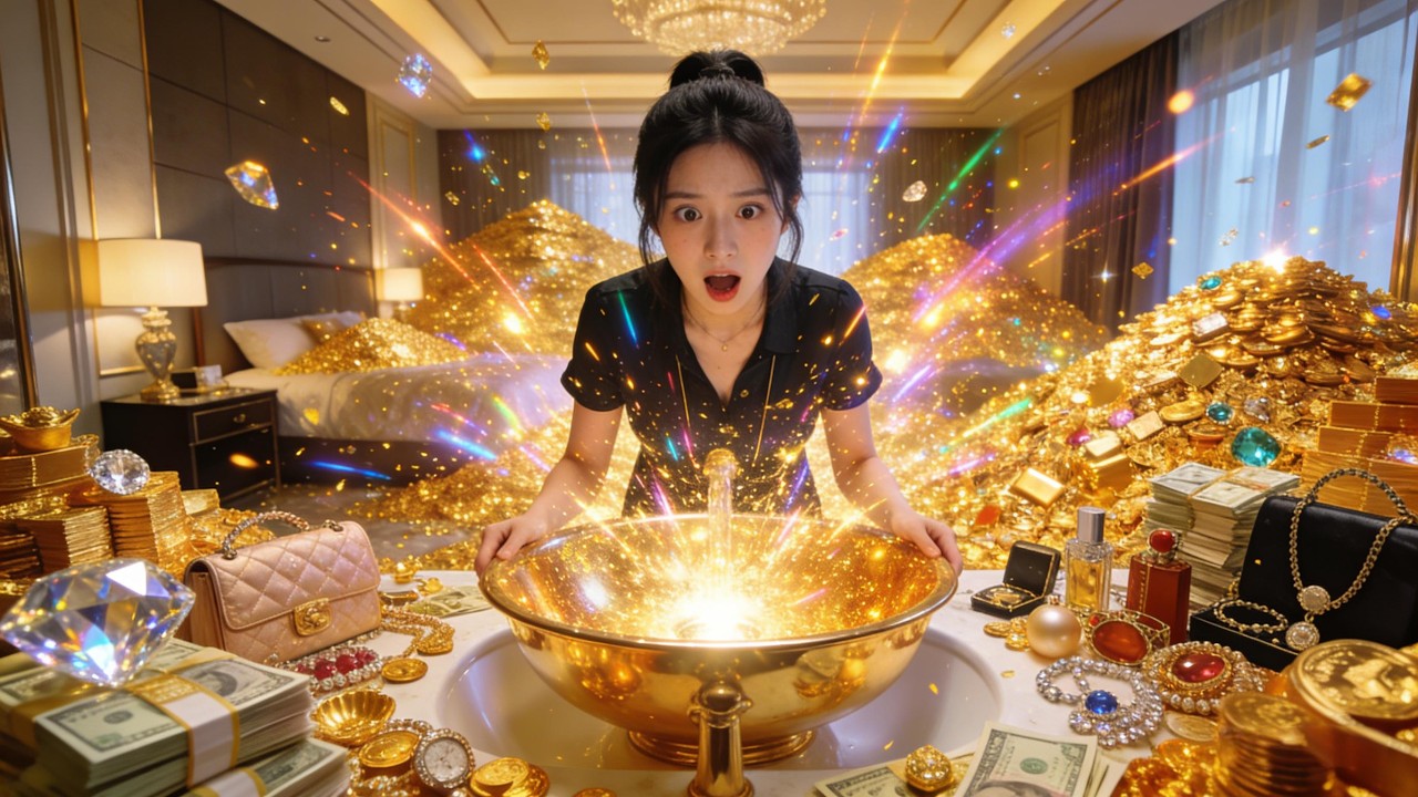Pool girl activated an heirloom basin that could replicate treasures infinitely.