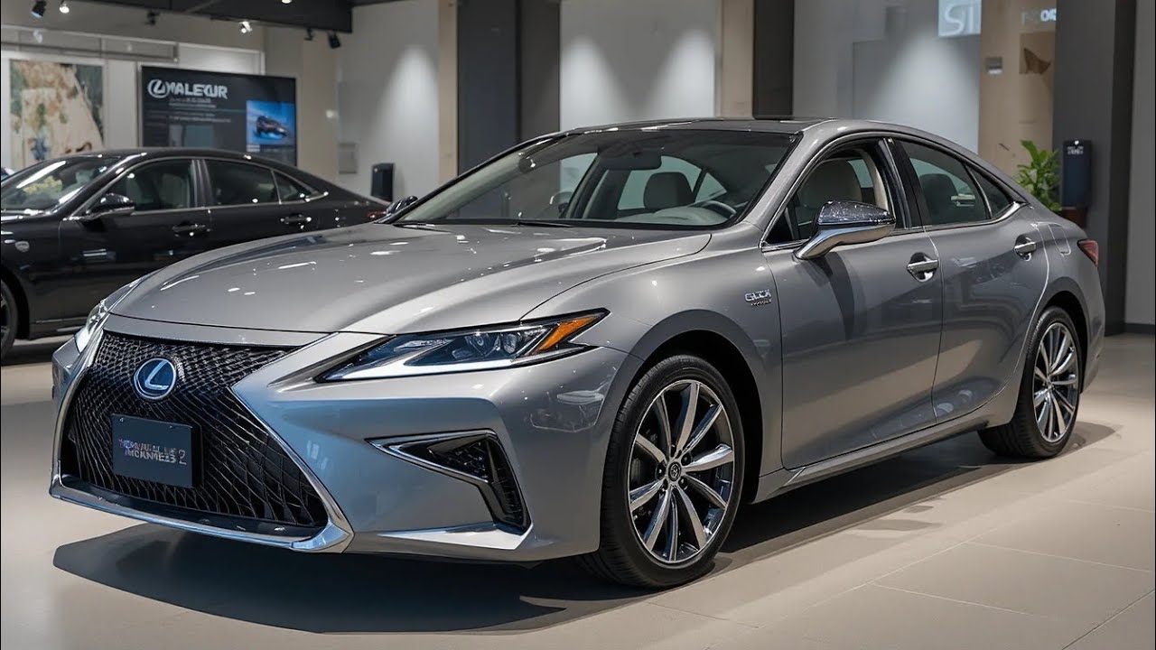 New 2026 Lexus ES500e electric sedan full review in grey color.