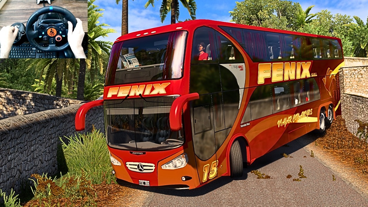 Bus Simulator | Smooth Bus Driving Through Village Narrow Road | #ets2 | Logitech G29 Steering Wheel