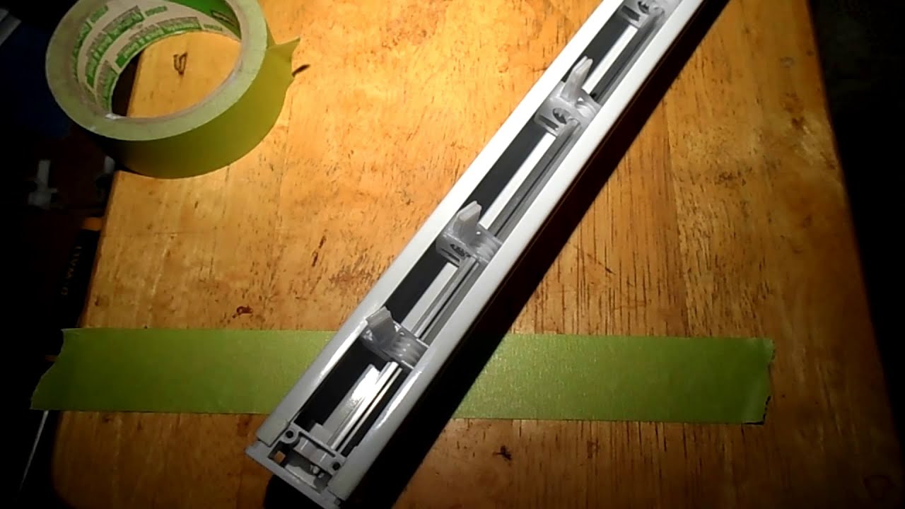 How To DIY Repair and alter Vertical Blinds Rail Unit for use with curtains.