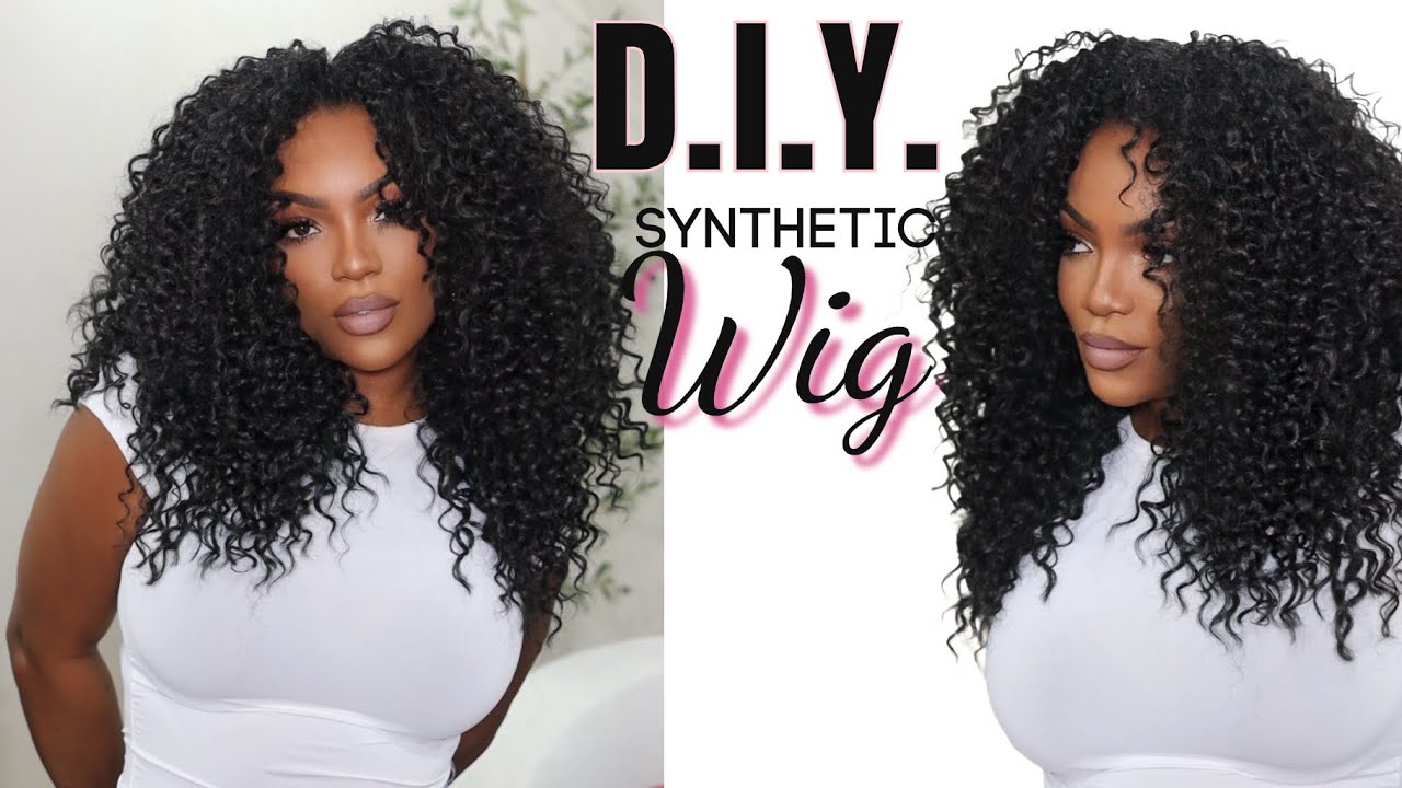 DIY : Curly Synthetic wig #hack for Volume