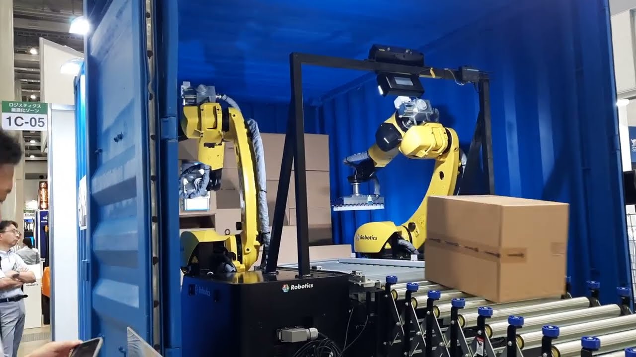 XYZ Robotics showing their Container Unloading solution at Logis Tech Tokyo, 2023