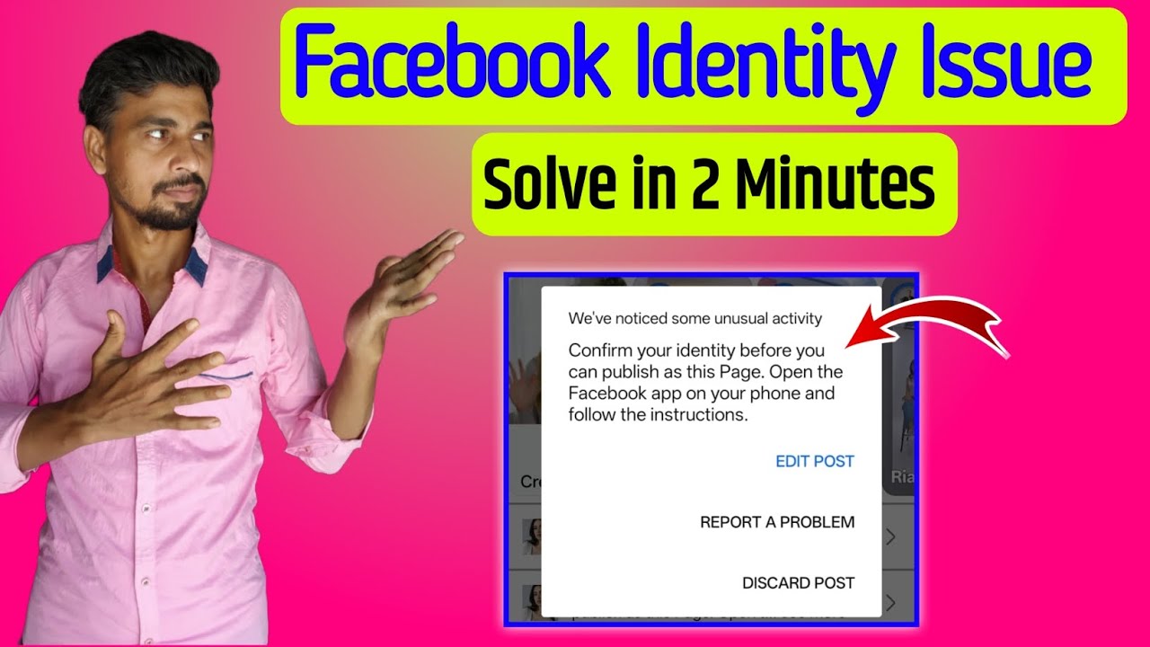 Facebook Confirm your identity before you can publish as this Page | Problem Solved 
