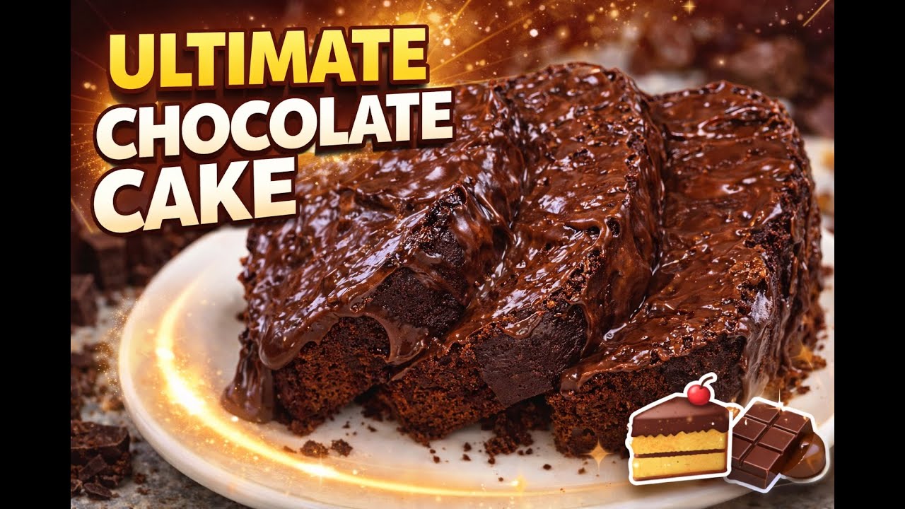 Homemade Chocolate Cake with Chocolate Garnish | Step-by-Step