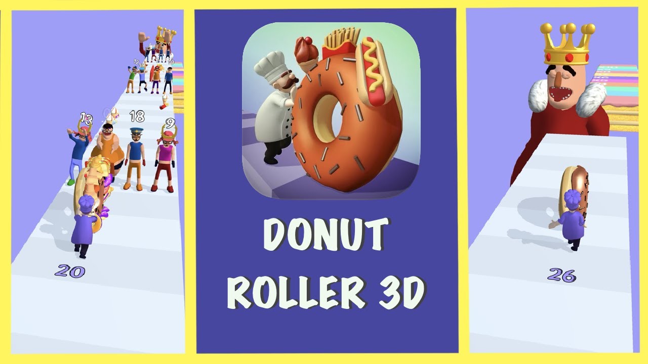 Donut Roller 3D Gameplay Walkthrough