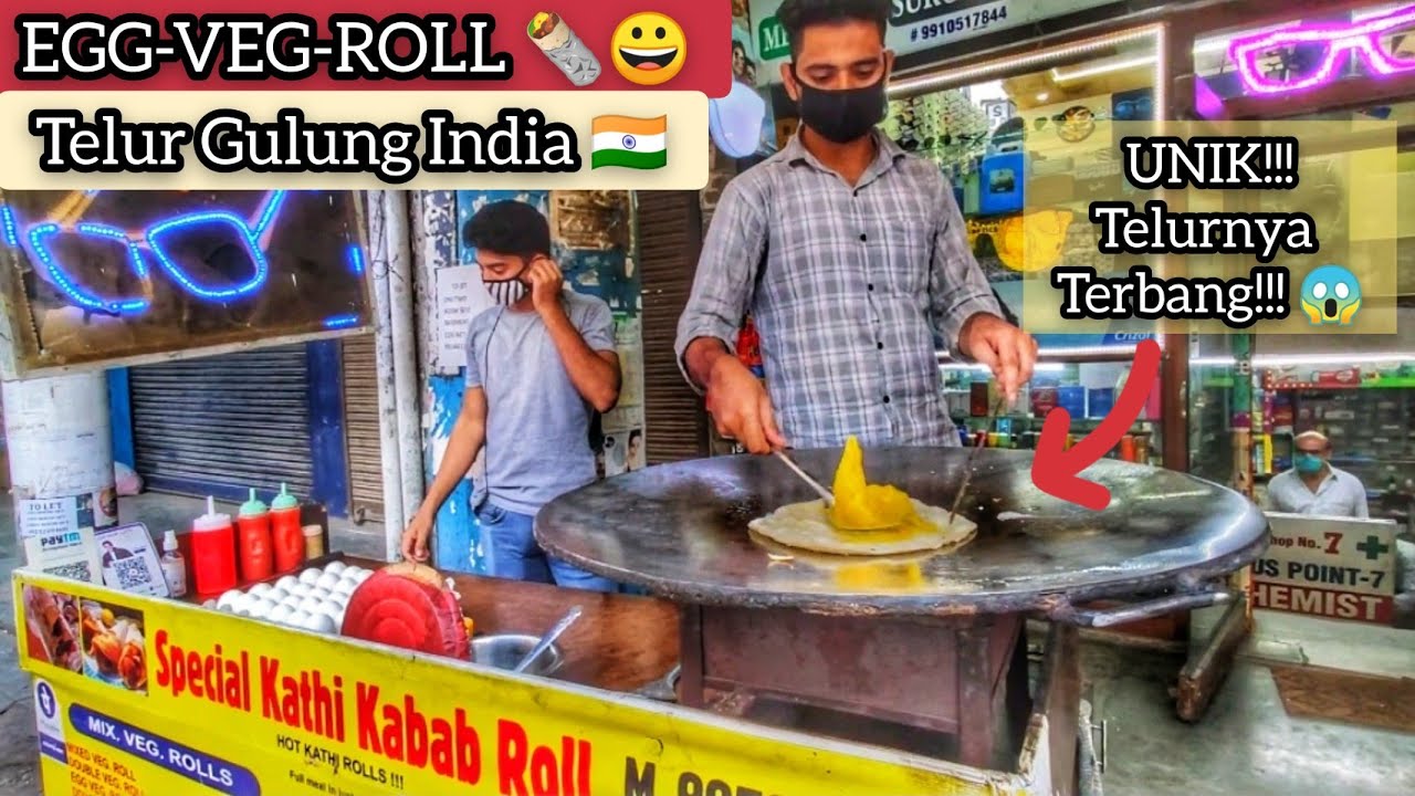 KATHI-KABAB-ROLL, KEBAB TELUR TANPA DAGING ala INDIA 😀🌯| Lihat 