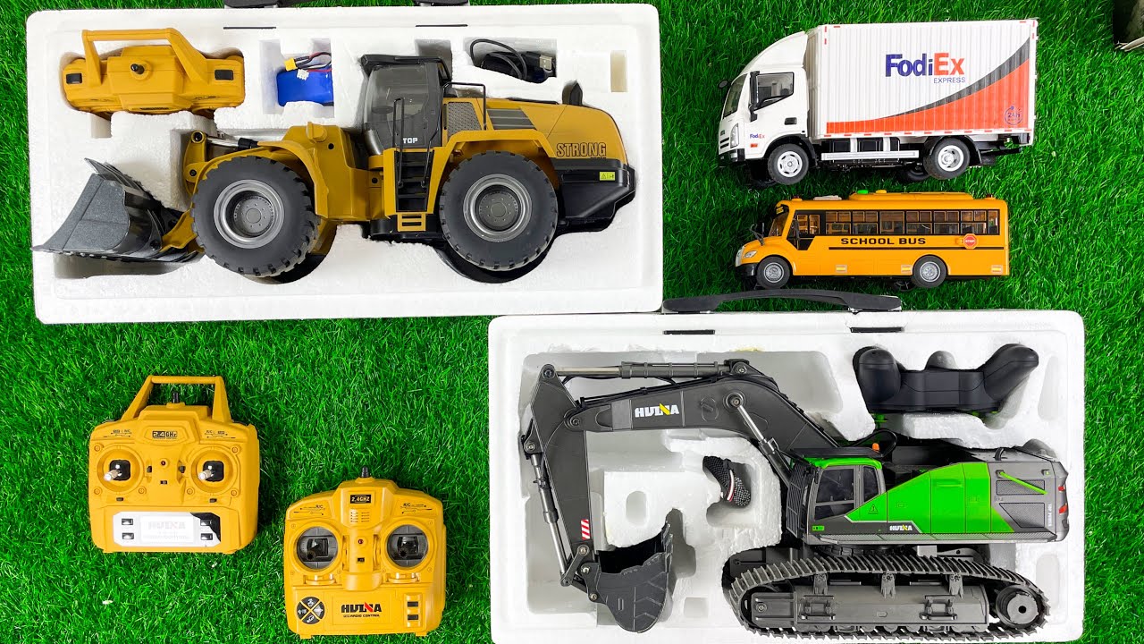 Unboxing RC Truck Loader Profesional Besar , Excavator Besar SECALE 1.16