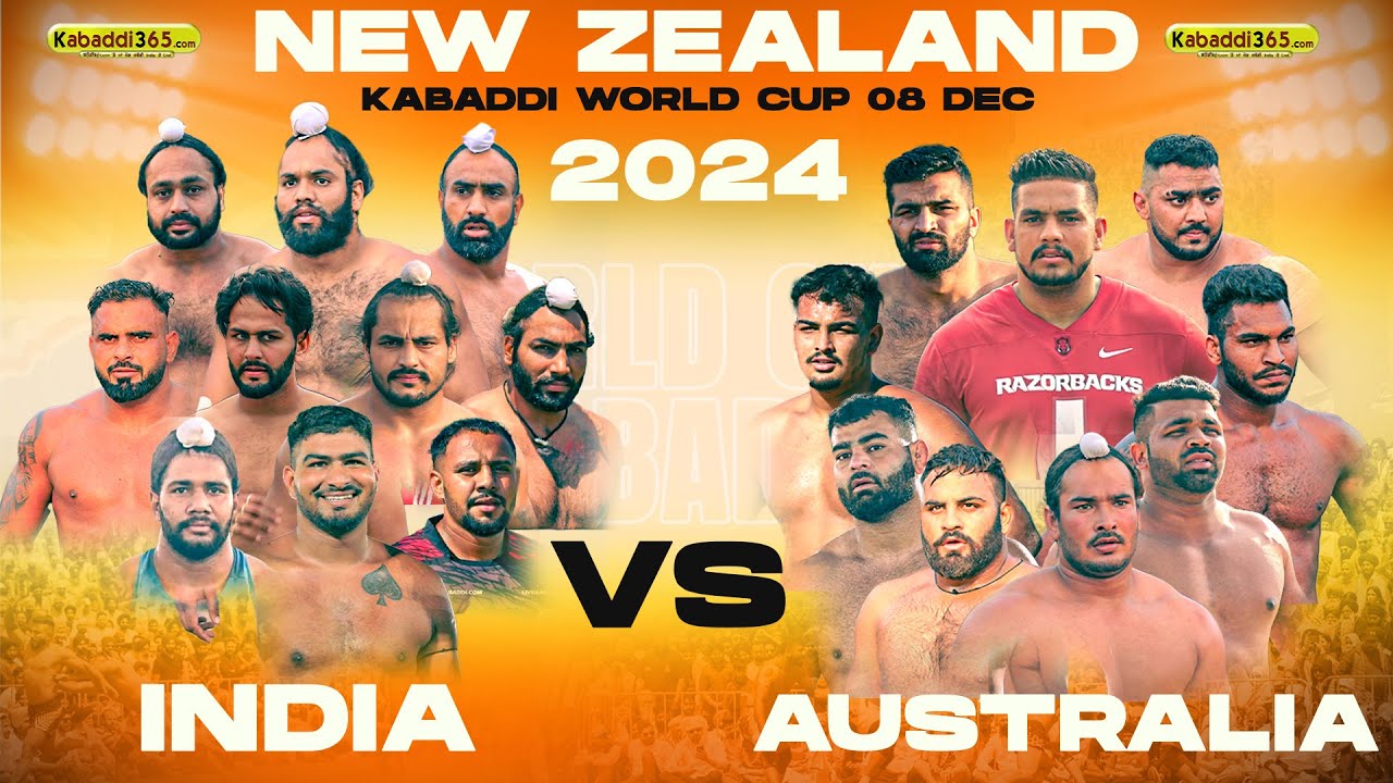 Australia VS India | 2nd Kabaddi World Cup | New Zealand | 08 Dec 2024 | Kabaddi365