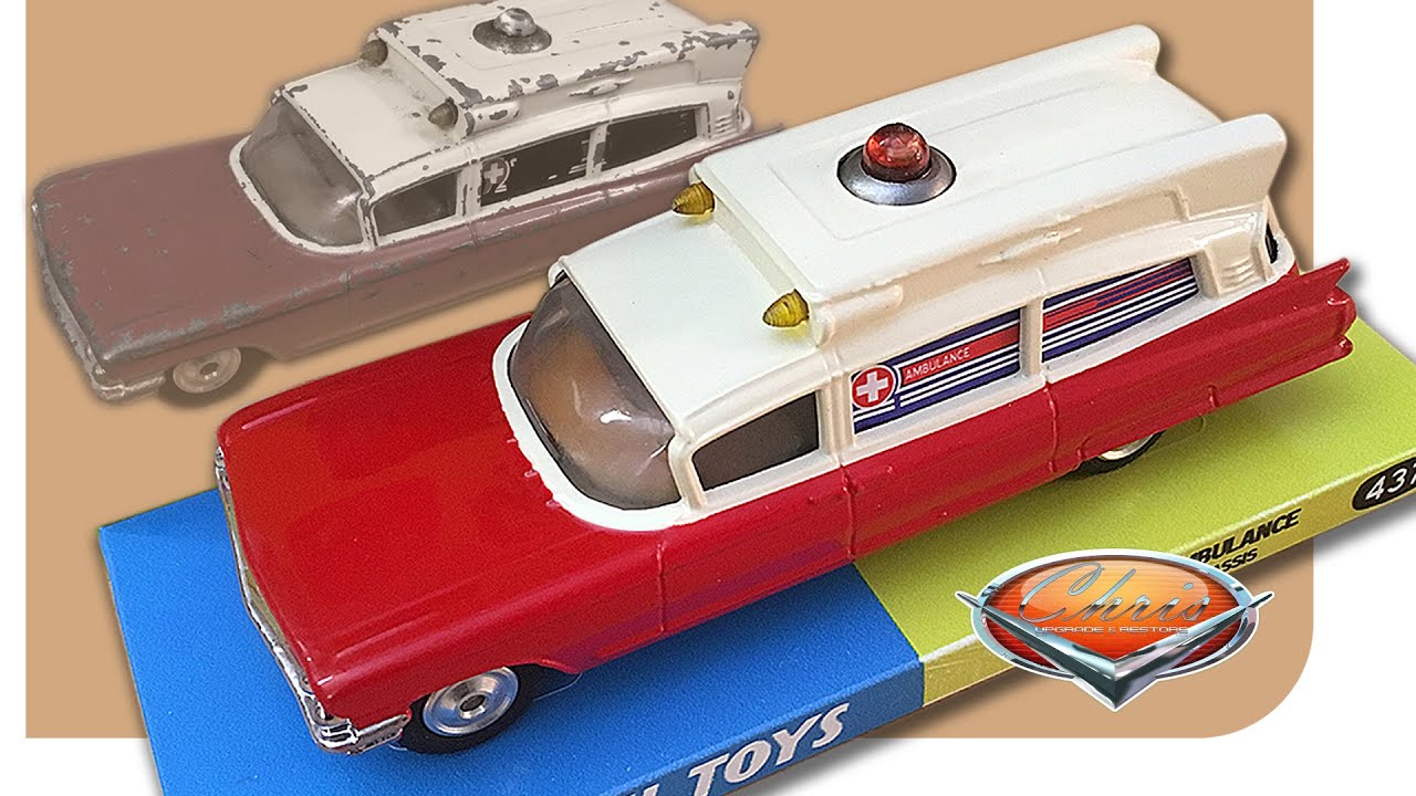 Ultimate Model Car Restoration  Abandoned Corgi Toys Cadillac Ambulance - From Damaged to Brand New
